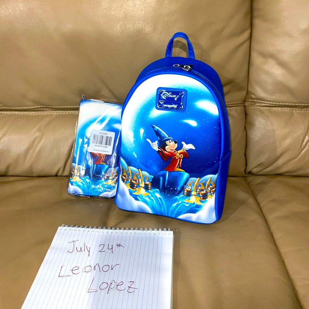 Fantasia anniversary Loungefly backpack and wallet